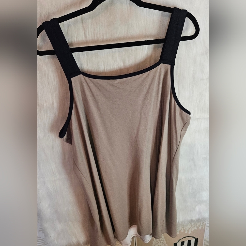 X-Two Classic Black & Tan Sleeveless Dress - Picture 4 of 6